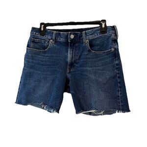 Everlane Uniform Cut Off Denim Jean Shorts Size 30 Med Wash Mid Rise